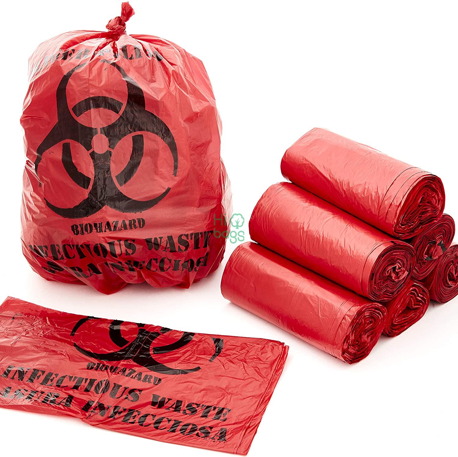 No Leakage Hospital Grade Biological With Red Hazard Mark Specimen Bag M